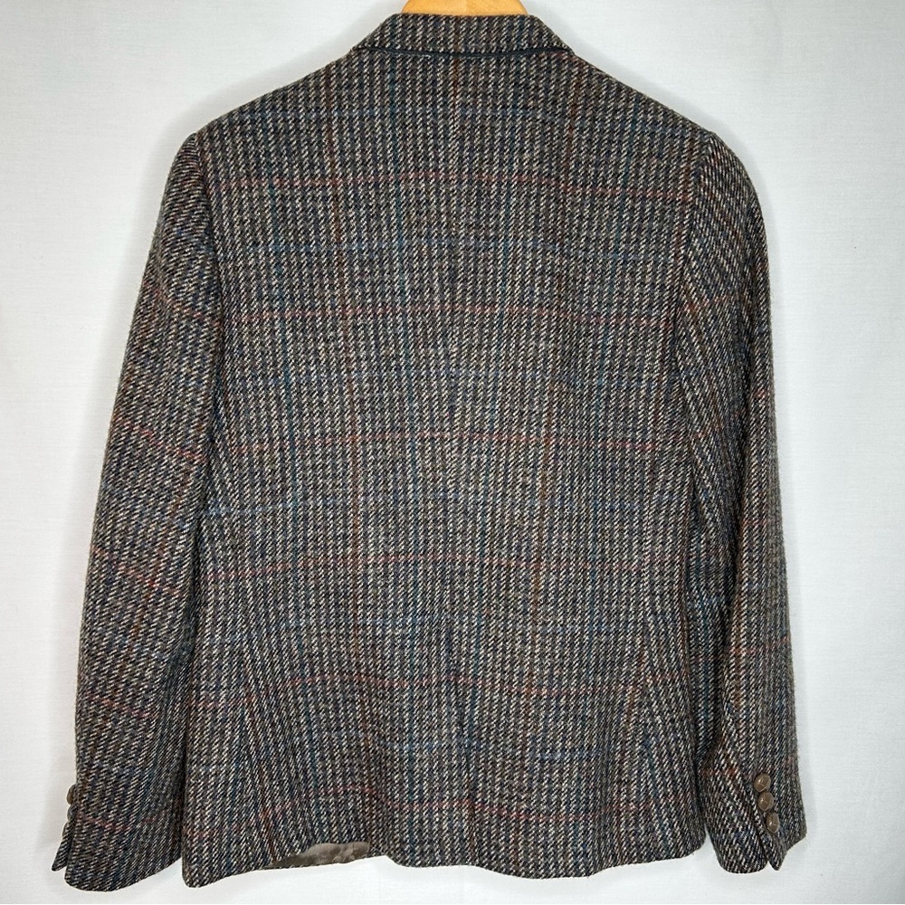Vintage Jos A Bank Wool Twill Weave Tweed Blazer Size 8 See Measurements Below - Picture 2 of 10